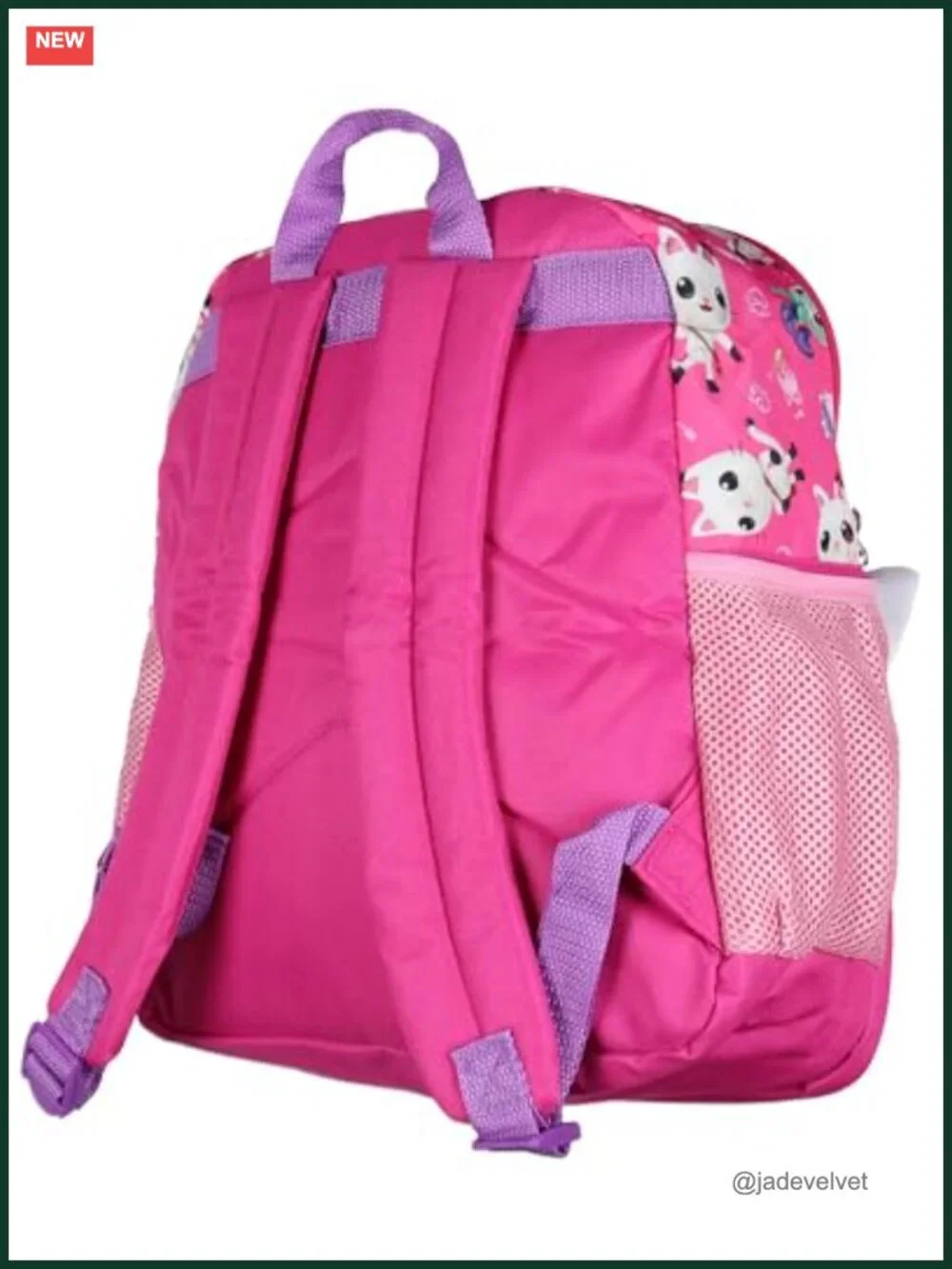 Gabby's Dollhouse Backpack Kids Cat Friends Raised Design School Bag
